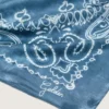 Μπλε τζιν κασκόλ της συλλογής Golden Collection με μοτίβο paisley