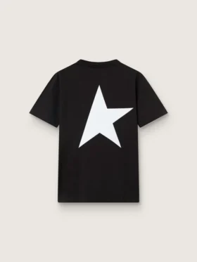 Μπλουζάκι της συλλογής Star Collection με λευκό λογότυπο και αστέρι σε αντίθεση