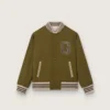 Μπουφάν bomber Journey unisex από νάιλον twill σε στρατιωτικό πράσινο με κεντημένο έμβλημα