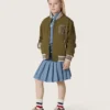 Μπουφάν bomber Journey unisex από νάιλον twill σε στρατιωτικό πράσινο με κεντημένο έμβλημα