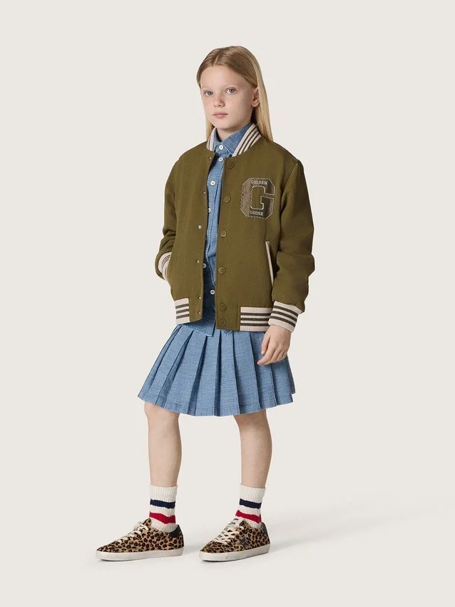 Μπουφάν bomber Journey unisex από νάιλον twill σε στρατιωτικό πράσινο με κεντημένο έμβλημα