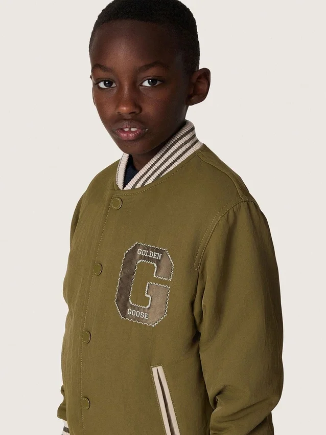Μπουφάν bomber Journey unisex από νάιλον twill σε στρατιωτικό πράσινο με κεντημένο έμβλημα