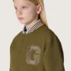 Μπουφάν bomber Journey unisex από νάιλον twill σε στρατιωτικό πράσινο με κεντημένο έμβλημα