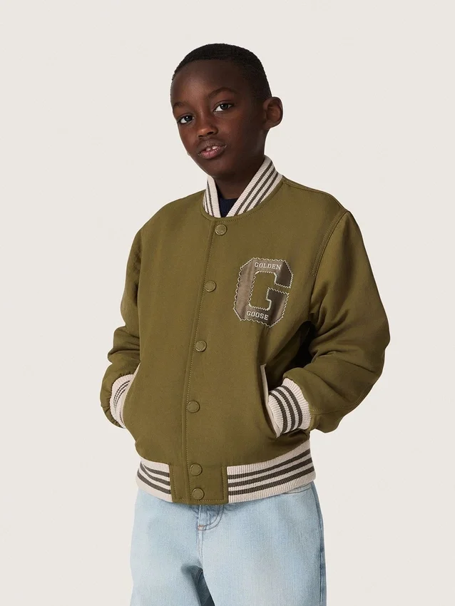 Μπουφάν bomber Journey unisex από νάιλον twill σε στρατιωτικό πράσινο με κεντημένο έμβλημα