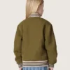 Μπουφάν bomber Journey unisex από νάιλον twill σε στρατιωτικό πράσινο με κεντημένο έμβλημα