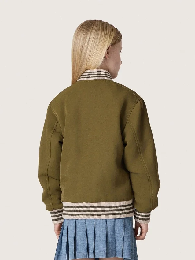 Μπουφάν bomber Journey unisex από νάιλον twill σε στρατιωτικό πράσινο με κεντημένο έμβλημα
