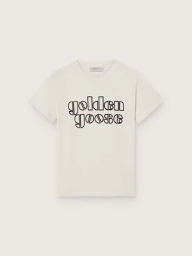 Παιδικό T-shirt Journey από λευκό βαμβακερό τζέρσεϊ με λογότυπο