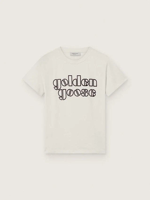Παιδικό T-shirt Journey από λευκό βαμβακερό τζέρσεϊ με λογότυπο