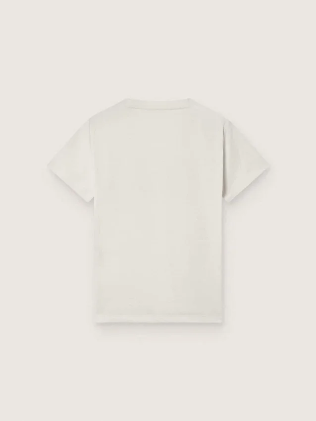 Παιδικό T-shirt Journey από λευκό βαμβακερό τζέρσεϊ με λογότυπο
