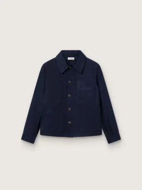 Πουκάμισο Journey unisex από μπλε βαμβακερό καμβά με κεντημένο λογότυπο