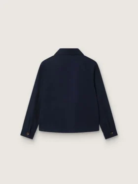 Πουκάμισο Journey unisex από μπλε βαμβακερό καμβά με κεντημένο λογότυπο