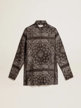 Πυτζάμα σε ανθρακί χρώμα με μοτίβο paisley