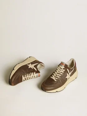 Running Sole από νάιλον και δέρμα με αστέρι από TPU και λουράκι φτέρνας από νουμπούκ