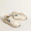 Running Sole από νάπα με μπλε δερμάτινο αστέρι και ένθετο από σουέτ