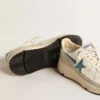 Running Sole από νάπα με μπλε δερμάτινο αστέρι και ένθετο από σουέτ