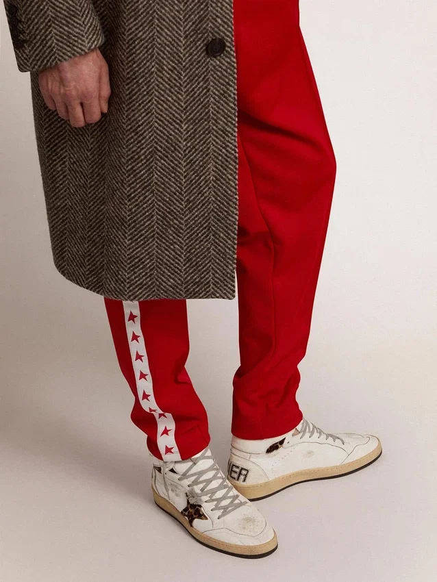 Sneakers Sky-Star με χαρακτηριστική υπογραφή στον αστράγαλο και ένθετα από δέρμα πόνυ με λεοπάρ μοτίβο