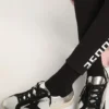 Sneakers Super-Star από ασημί δέρμα με σουέτ ενθέματα