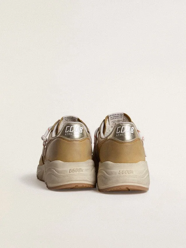 Σόλα Running Sole από μπεζ νουμπούκ με μπεζ δερμάτινο αστέρι