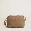 Star Bag από δέρμα σε χρώμα σαλέ με αστέρι σε τόνο-πάνω-τόνο