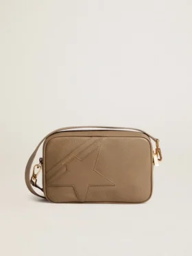 Star Bag από δέρμα σε χρώμα σαλέ με αστέρι σε τόνο-πάνω-τόνο