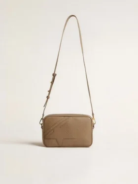 Star Bag από δέρμα σε χρώμα σαλέ με αστέρι σε τόνο-πάνω-τόνο