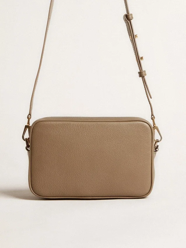 Star Bag από δέρμα σε χρώμα σαλέ με αστέρι σε τόνο-πάνω-τόνο