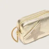 Star Bag «Mini» από δέρμα σε χρώμα πλατίνας με αστέρι Swarovski