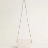 Star Bag «Mini» από δέρμα σε χρώμα βουτύρου-λευκό με αστέρι σε τόνο-πάνω-τόνο