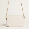 Star Bag «Mini» από δέρμα σε χρώμα βουτύρου-λευκό με αστέρι σε τόνο-πάνω-τόνο