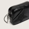 Star Bag Mini από μαύρο δέρμα με αστέρι από κρύσταλλα Swarovski