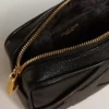 Star Bag Mini από μαύρο δέρμα με αστέρι σε τόνους του ίδιου χρώματος