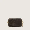 Star Bag «Mini» από παλαιωμένο σκούρο καφέ δέρμα με αστέρι σε τόνους του ίδιου χρώματος