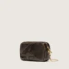 Star Bag «Mini» από παλαιωμένο σκούρο καφέ δέρμα με αστέρι σε τόνους του ίδιου χρώματος