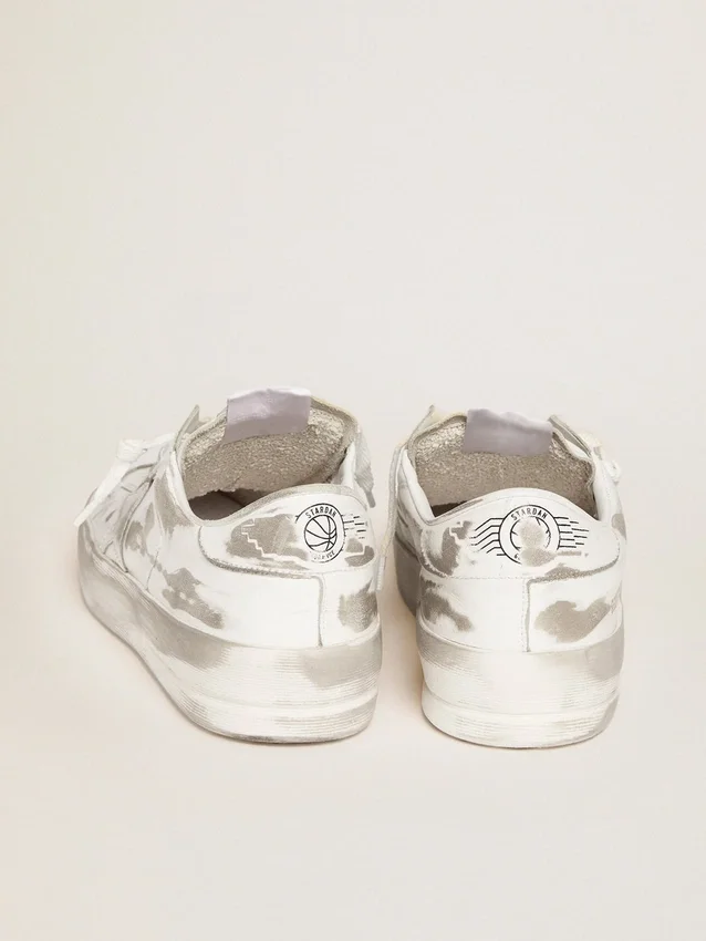 Sneakers Stardan από λευκό δέρμα με φθαρμένη εμφάνιση