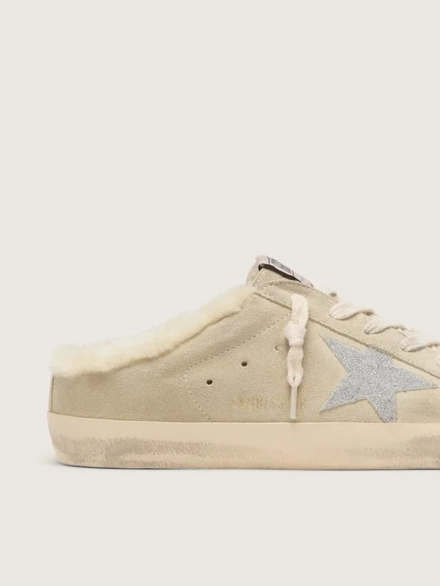 Super-Star Sabot με αστέρι από κρύσταλλα Swarovski και επένδυση από shearling
