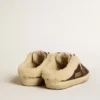 Super-Star Sabot με γκλίτερ, καφέ αστέρι και επένδυση από shearling