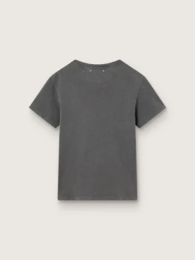 Τ-shirt με φθαρμένη εμφάνιση και στενή γραμμή σε ανθρακί χρώμα
