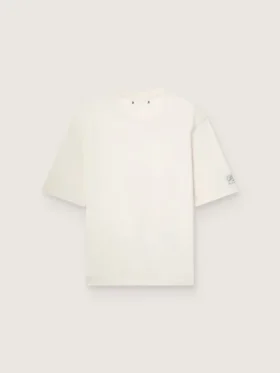 Unisex λευκό βαμβακερό Pουκάμισο Resort με τύπωμα και λογότυπο