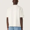 Unisex λευκό βαμβακερό Pουκάμισο Resort με τύπωμα και λογότυπο