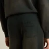 Unisex μαύρα παντελόνια τζόγκινγκ με πλυμένη εμφάνιση