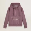 Unisex μωβ βαμβακερό φούτερ με τύπωμα στο μπροστινό μέρος
