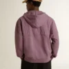 Unisex μωβ βαμβακερό φούτερ με τύπωμα στο μπροστινό μέρος