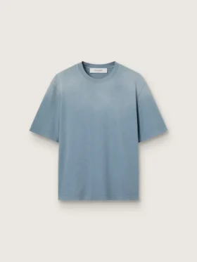 Unisex βαμβακερό Pουκάμισο σε γαλάζιο χρώμα με ανάποδη εκτύπωση στην πλάτη