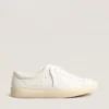 Yatay Model 1B: βιώσιμα πάνινα Sneakers με λευκό βιολογικής προέλευσης επάνω μέρος και λευκό Y