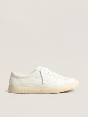 Yatay Model 1B: βιώσιμα πάνινα Sneakers με λευκό βιολογικής προέλευσης επάνω μέρος και λευκό Y