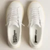 Yatay Model 1B: βιώσιμα πάνινα Sneakers με λευκό βιολογικής προέλευσης επάνω μέρος και λευκό Y