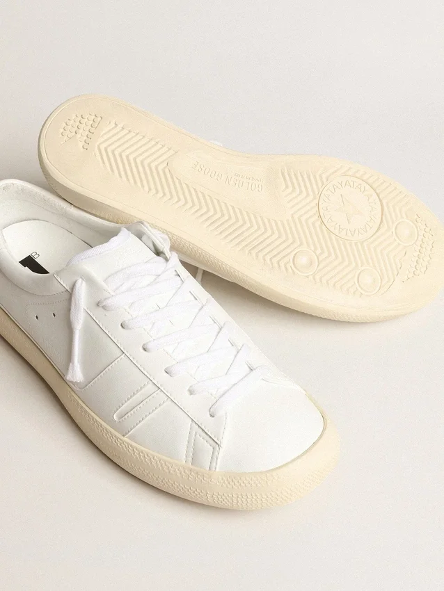 Yatay Model 1B: βιώσιμα πάνινα Sneakers με λευκό βιολογικής προέλευσης επάνω μέρος και λευκό Y